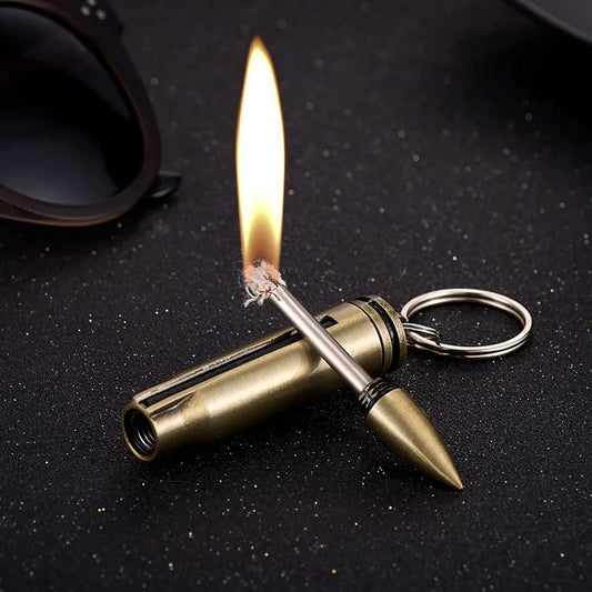 Metal Small Match 10000 Times Use Lighter Keyring