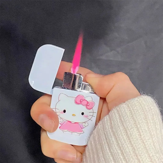 Hello Kitty And Anime Pink Flame Jet Lighter