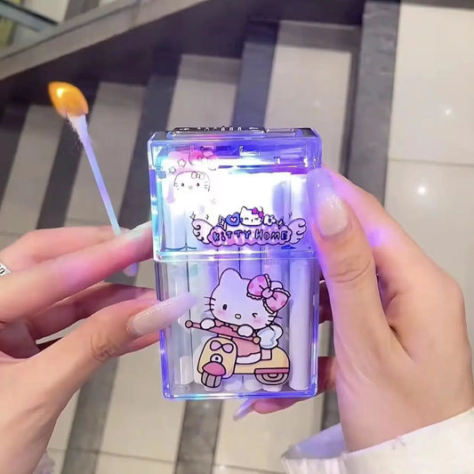 Hello Kitty And Anime Variant Cigarette Case And Lighter